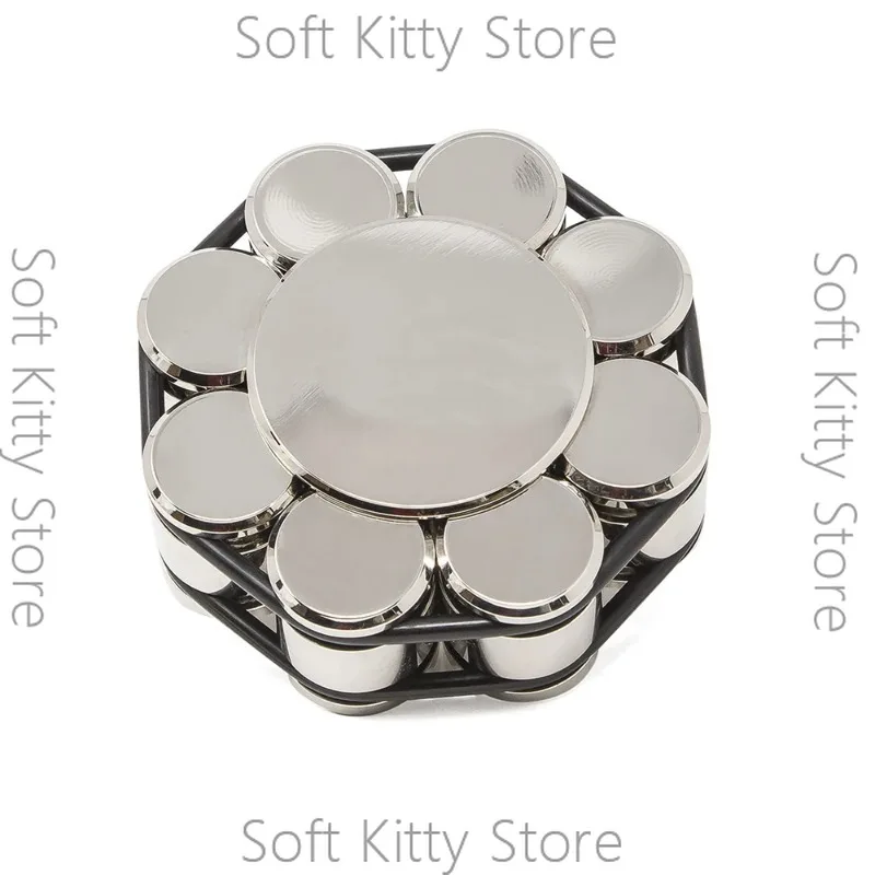 Stainless Steel Record Weight for LP Turntables - 550g Non-Slip Vinyl Stabilizer, Vibration Damping Disc Clamp 69x28mm