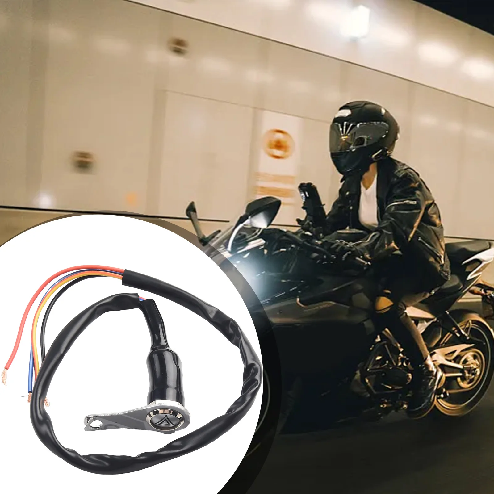 

High Quality Material Handlebar Mount Switch 12V Switch Spotlight Switch Fog Light Switch Red LED Indicator Rubber Work Light