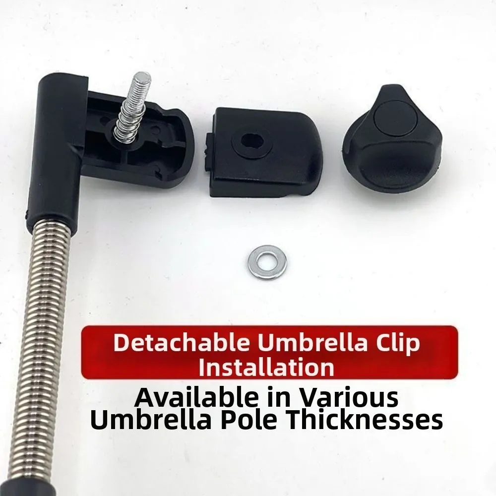 Rainproof Adjustable Umbrella Mount Stand Non-slip Clamp Universal Pram Umbrella Bracket Flexible Portable Parasol Shelf