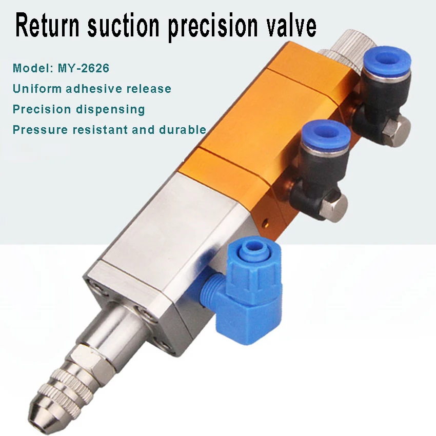 New MY-2626 Suck Back Type Dispensing Valve Dispenser Valve Accessories Anti-drip Fine-tuning Dispenser Valve 4-7Kgf/cm 0.01ml