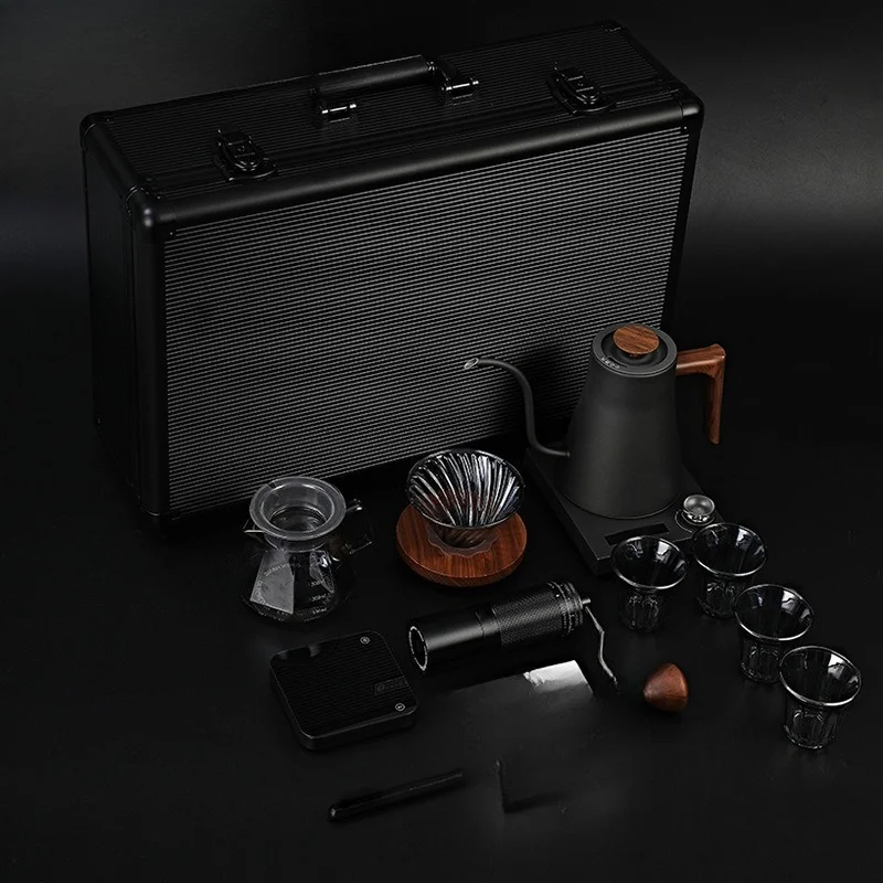 طقم قهوة مخمر يدويًا، مجموعة كاملة احترافية، أدوات خارجية