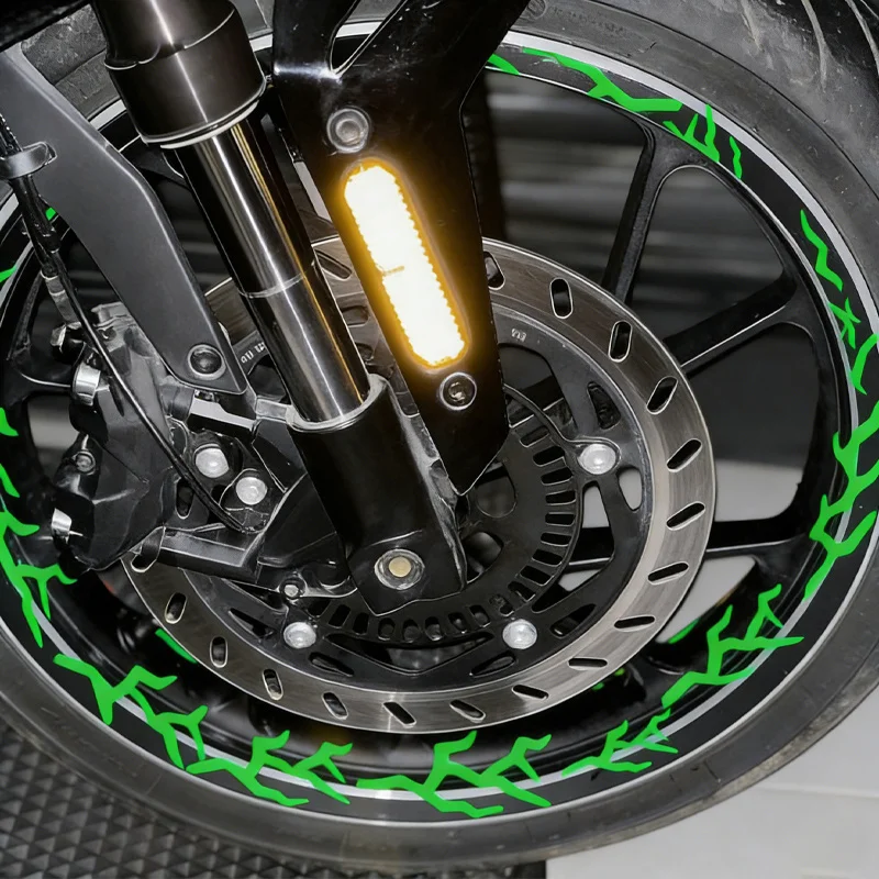 1Set Lightning Crack Vinyl Stickers, Waterproof Decals For Wheel Helmet Frame Scooter Bike Modification Decor, Holiday Gift