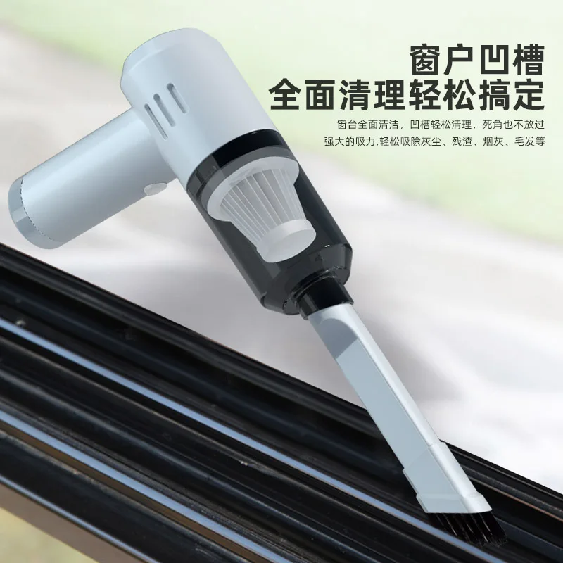 USB Car Vacuum Cleaner Wireless Charging Portable Handheld Car Home Dual-use Desktop Mini Vacuum Cleaner Cordless Vacuum Cleaner