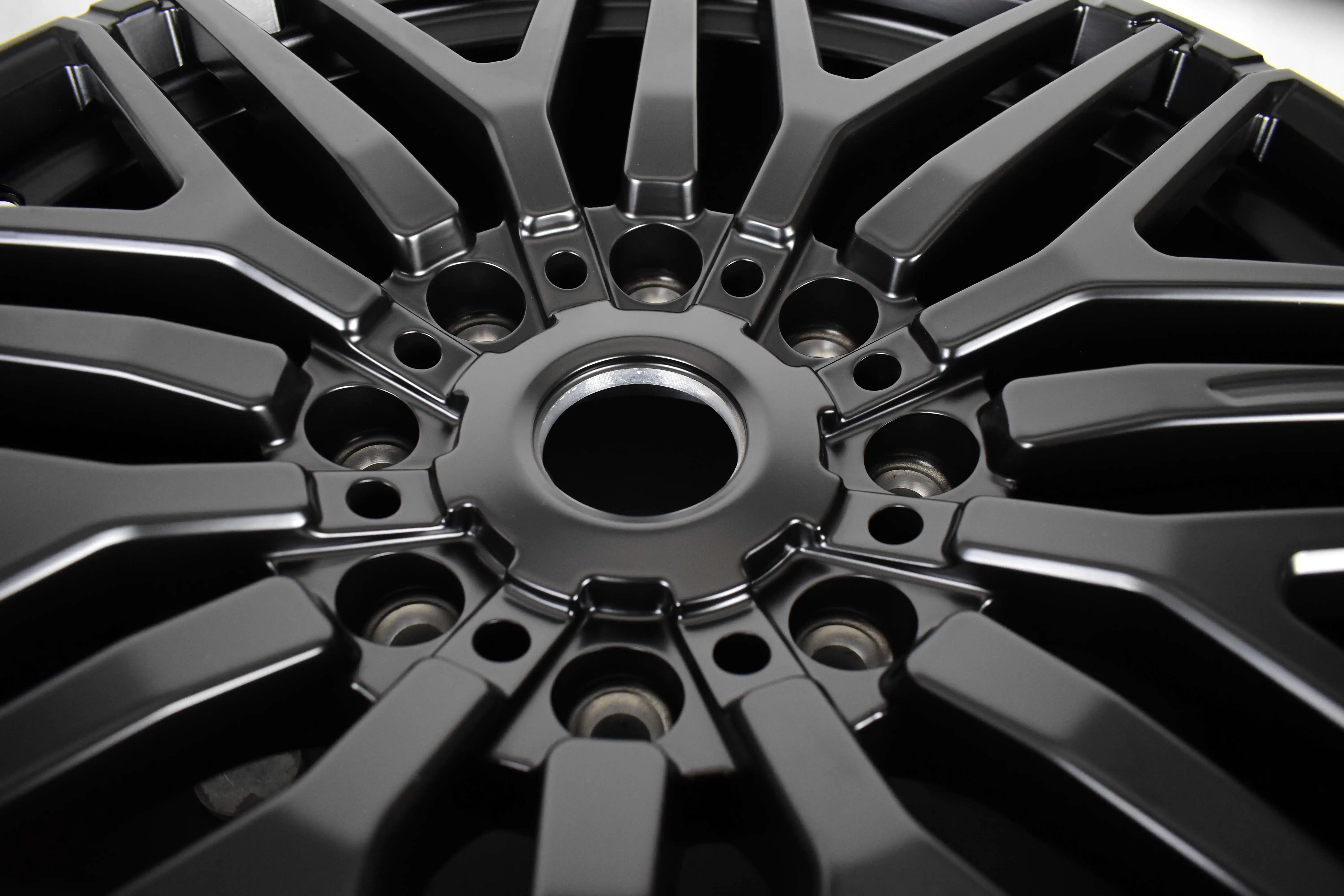 Pengzhen kustom matte hitam 22x9.5 8 lubang tempa roda logam campuran untuk Mercedes AMG G63 4x4 m² Squared