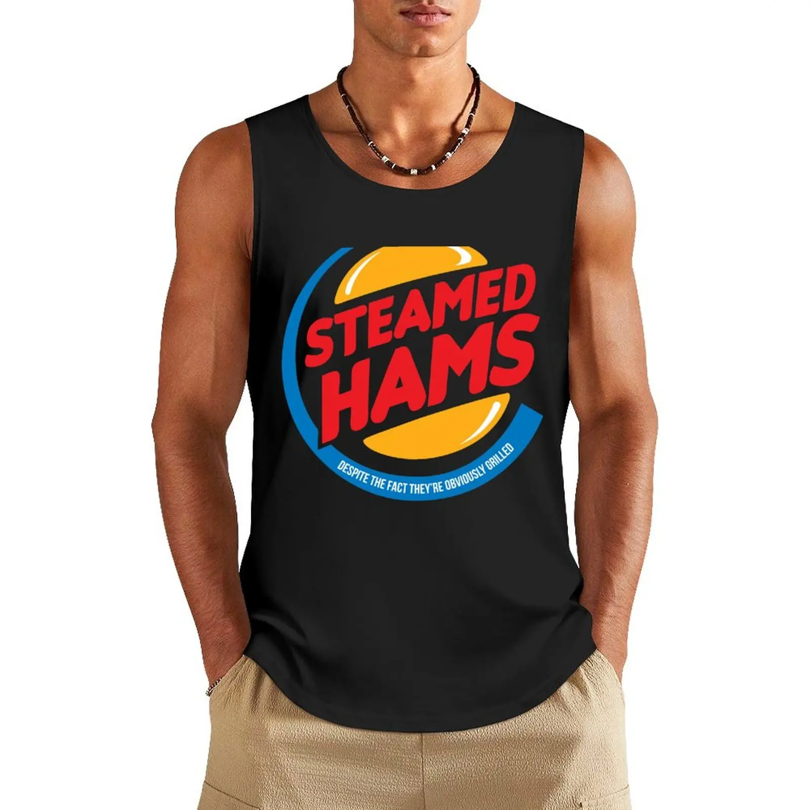 

Steamed Hams Tank Top fitness Men's sleeveless sleeveless man shirts gym t-shirts