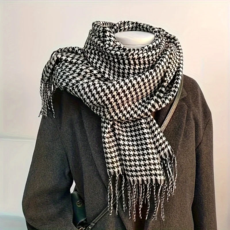 New Winter Unisex Scarf Plaid Stripe Shawl Male Casual Business Brand Designer Official Muffler Scarves Women's Thermal Shawl