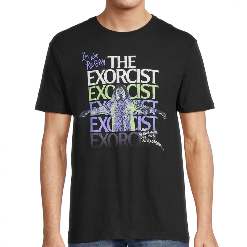 

0120 Vintage Horror movie The Exorcist Scary Halloween Gift t shirt Retro Scream printed graphic clothing Large size Tops