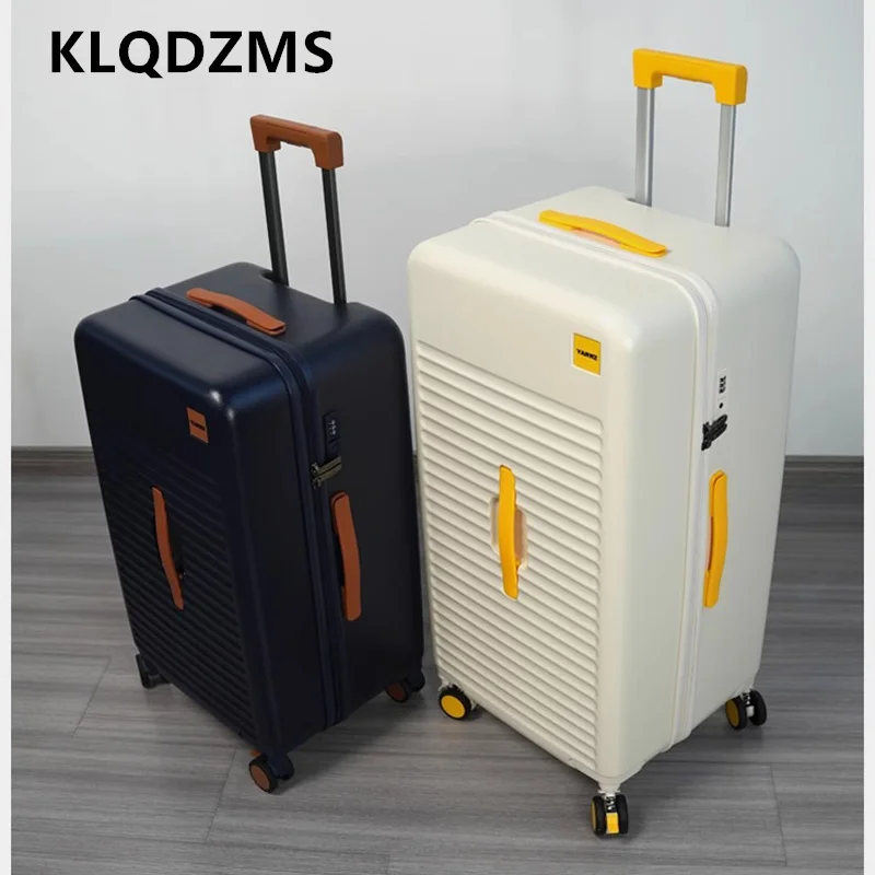 

KLQDZMS чемодан на колесах, большая вместительная тележка, студенческий семейный дорожный чемодан, универсальный чемодан на колесиках 24 дюйма, 26 дюймов, 28 дюймов