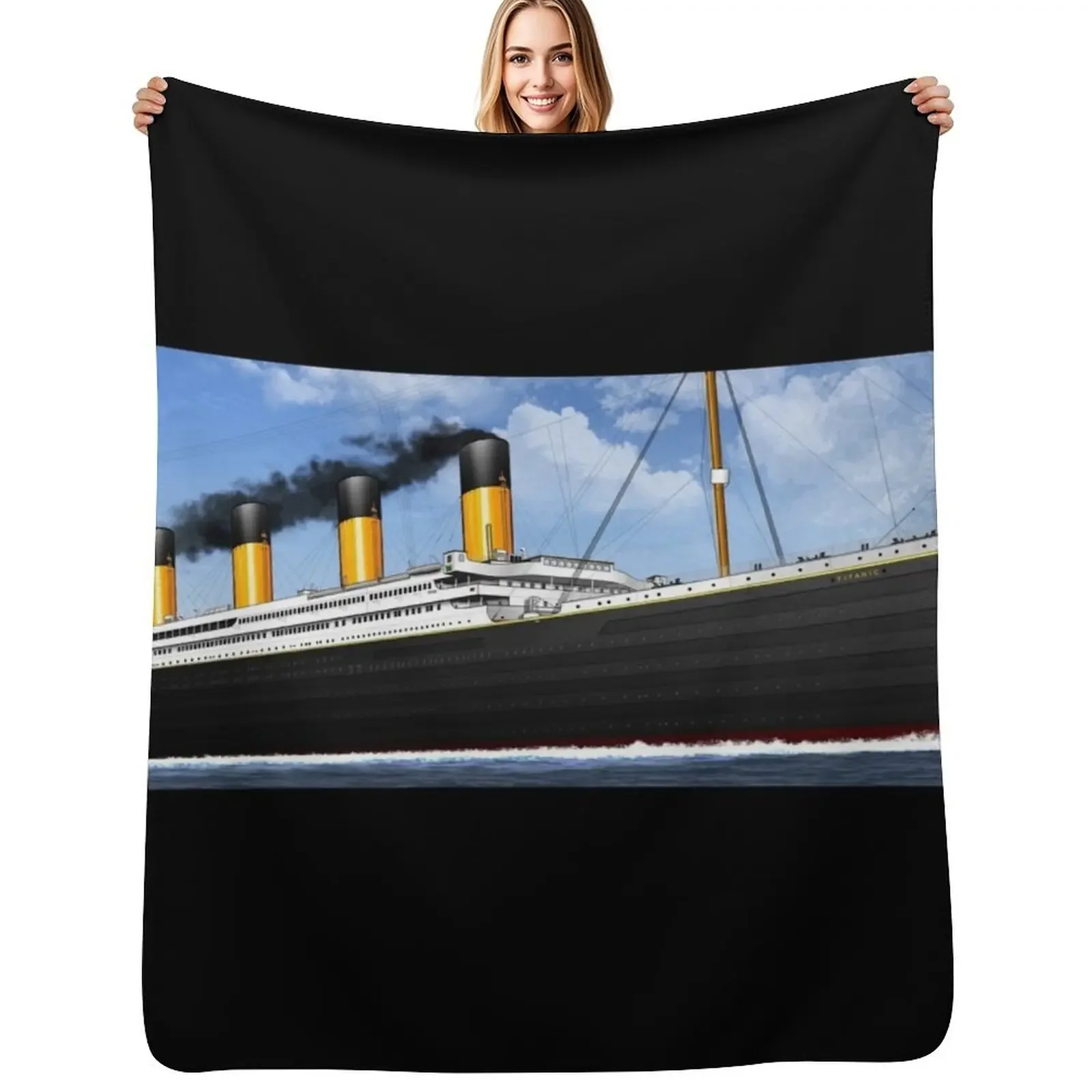 

RMS TITANIC OPEN WATER Throw Blanket Moving Soft Big Camping Thermal Blanket