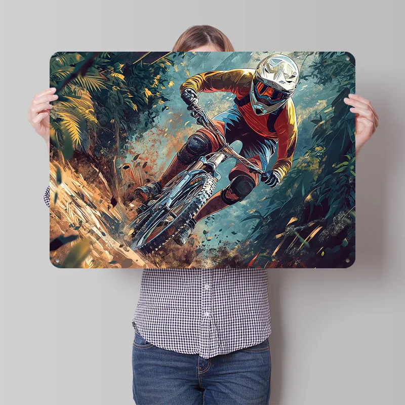 Sporting Prowess 3D Printed Texture Poster Personalized Wall Art Retro Metal Tin Signs for Setup Decorations Garage Accessories