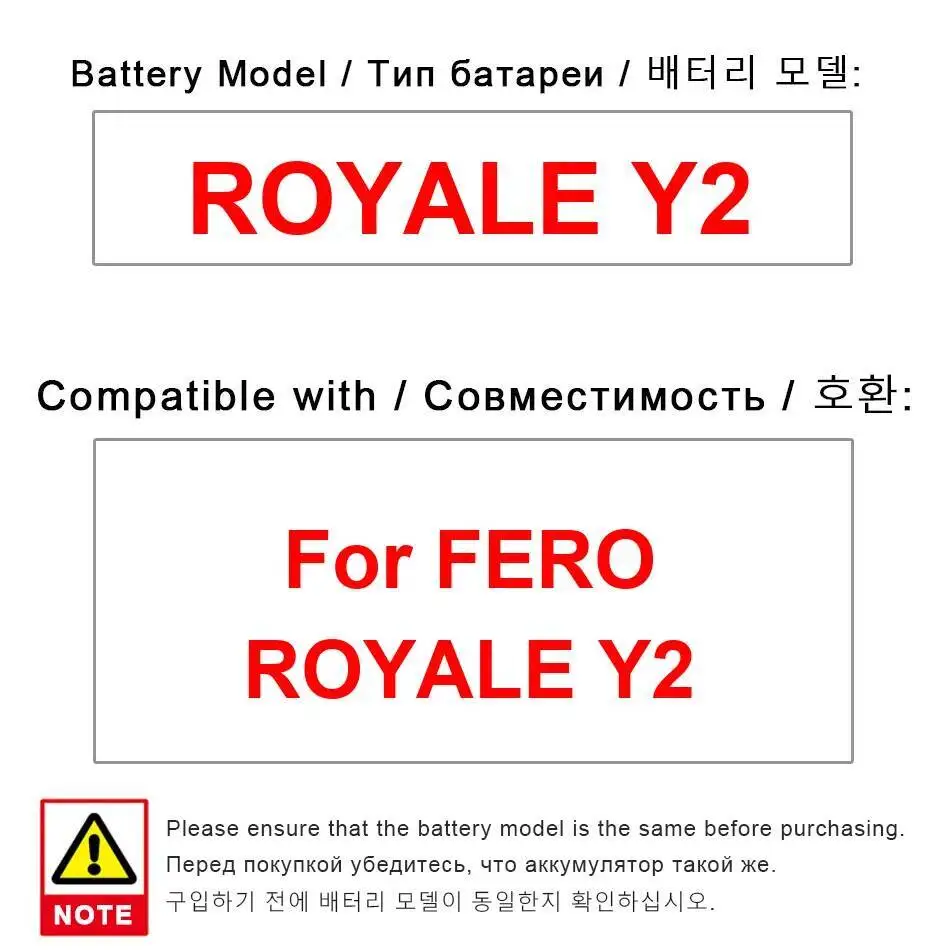 

3900Mah Fast Charging For Fero Royale Y2 Mobile Phone Battery