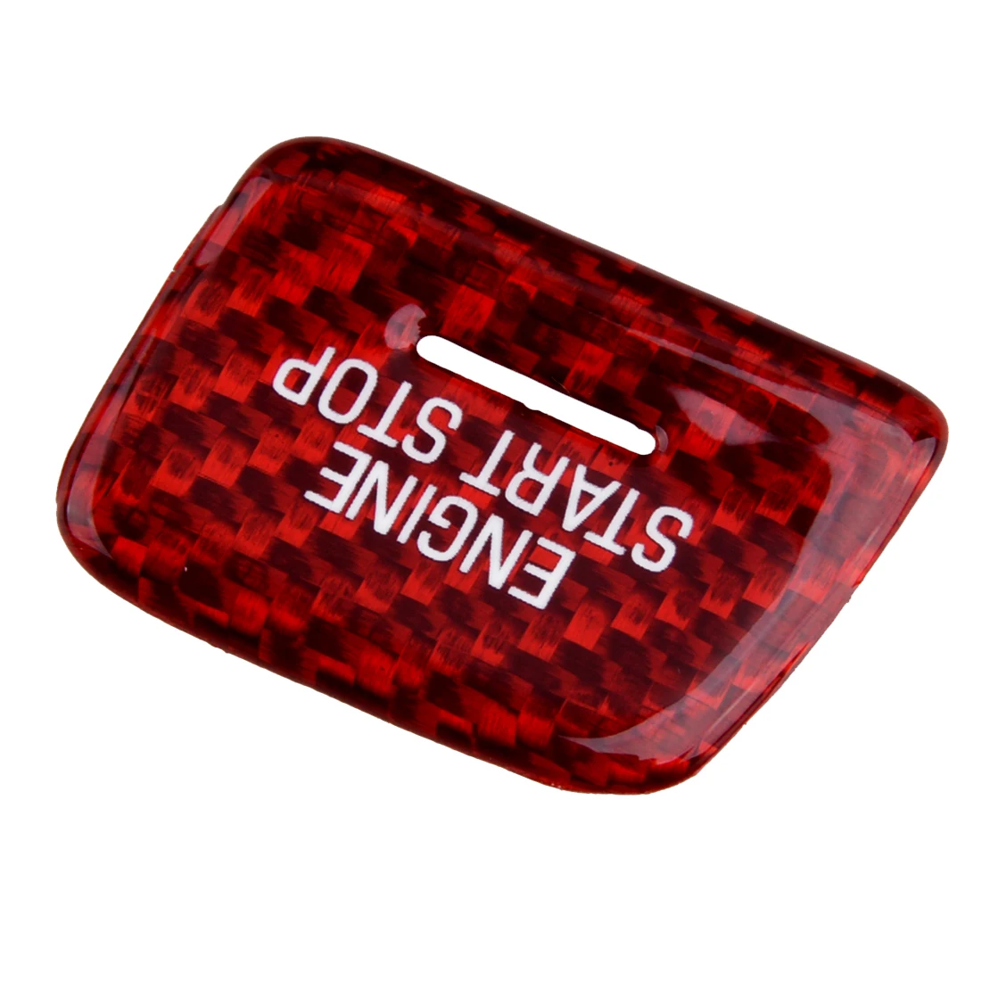 Carro de fibra carbono vermelho keyless botão parada partida do motor guarnição capa decoração apto para chevrolet camaro corvette c7 2016 2017 2018 2019