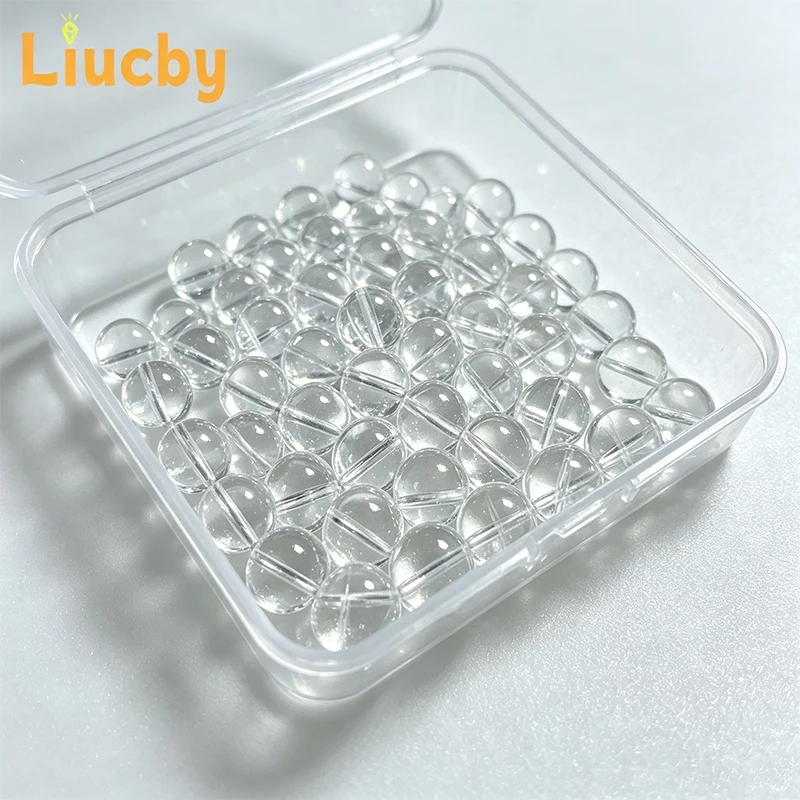 Transparent glass beads scattered beads For Jewelry Making DIY earrings Bracelets Accessories 4/6/8/10/12/14MM About 100 pieces