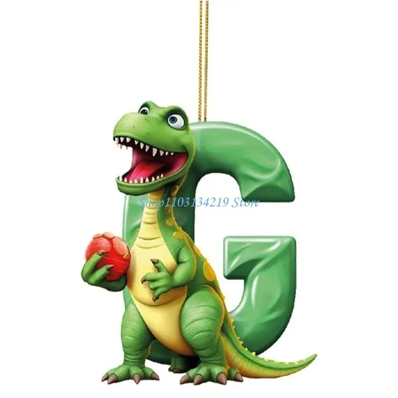 N5KC Christmas 26 English Letter Animal Pendant Christmas Tree Ornament Car Rearview Decors 2024 New Years Party Supplies