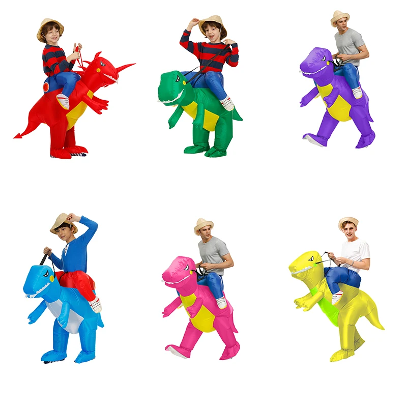 Disfraz de dinosaurio inflable para niños y niñas, traje de Purim Dino para adultos, vestido de fiesta, Animal