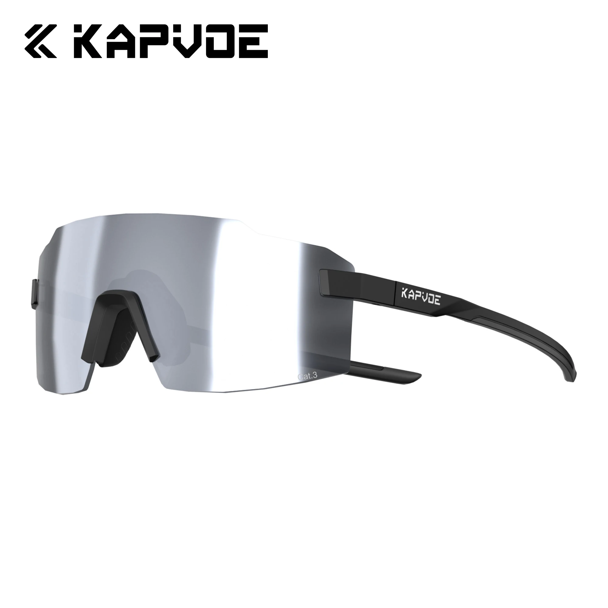 Kapvoe Modische Sonnenbrille für Herren, photochrome Laufbrille, leichte Fahrradbrille, Fahrradbrille für Damen, UV400, Wanderbrille