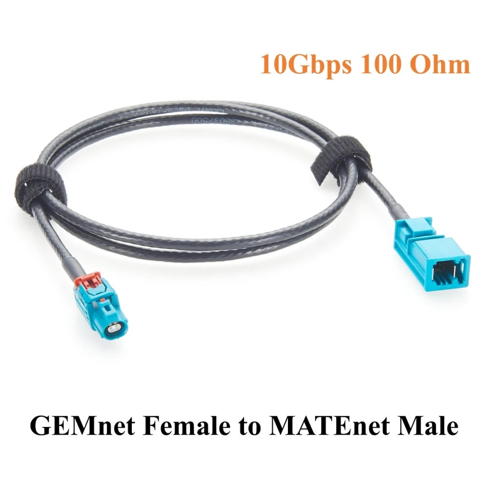 TE GEMnet Female to MATEnet Male Automotive Ethernet Cable 1-2368022-4 to 2302461-9 10Gbps Vehicle Network Cable for ADAS, ECU