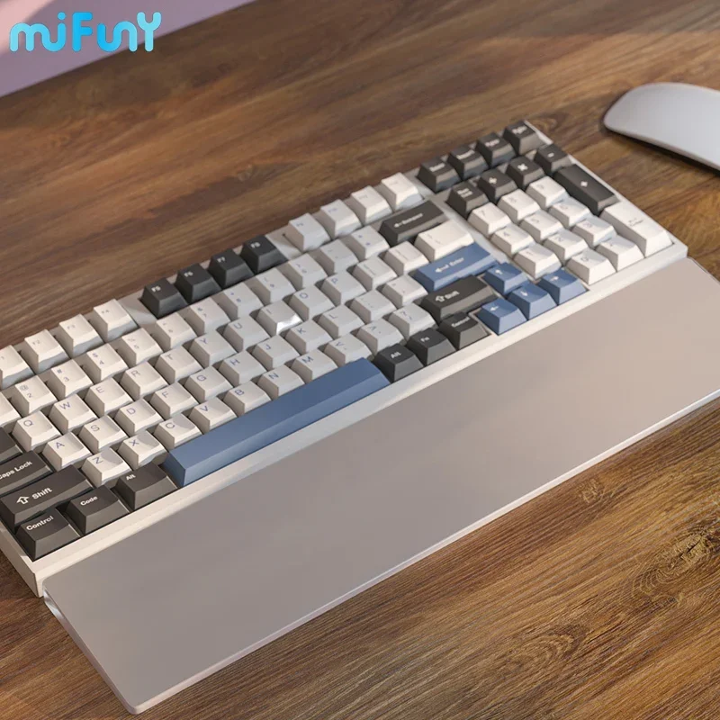 MiFuny Acrylic Frosted Transparent Keyboard Palm Rest Custom Wrist Rest Ergonomic for 60/68/75/87/98/104 Key Mechanical Keyboard