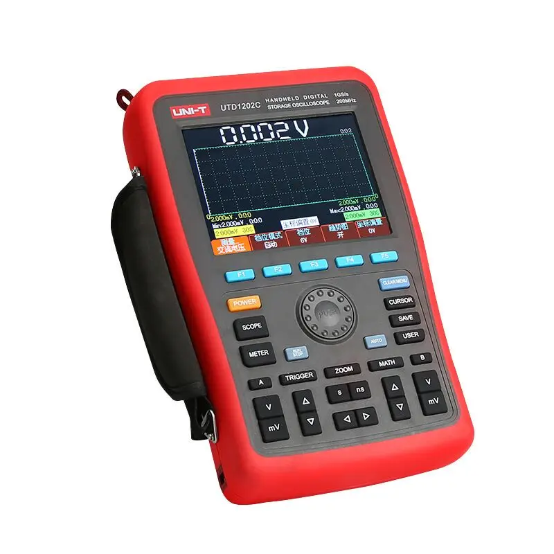 UNI-T UTD1202C Handheld Digital Storage Oscilloscope 200MHz 2 Channels 1GS/s Voltage Current Resistance Capacitance Multimeter