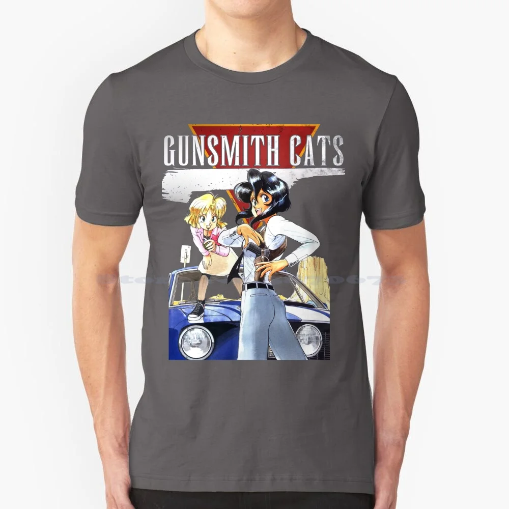 Vintage Gunsmith Cats T Shirt 100% Cotton Tee Gunsmith Cats Anime Japanese Bubblegum Crisis Manga Vintage 90S Retro Gall Force