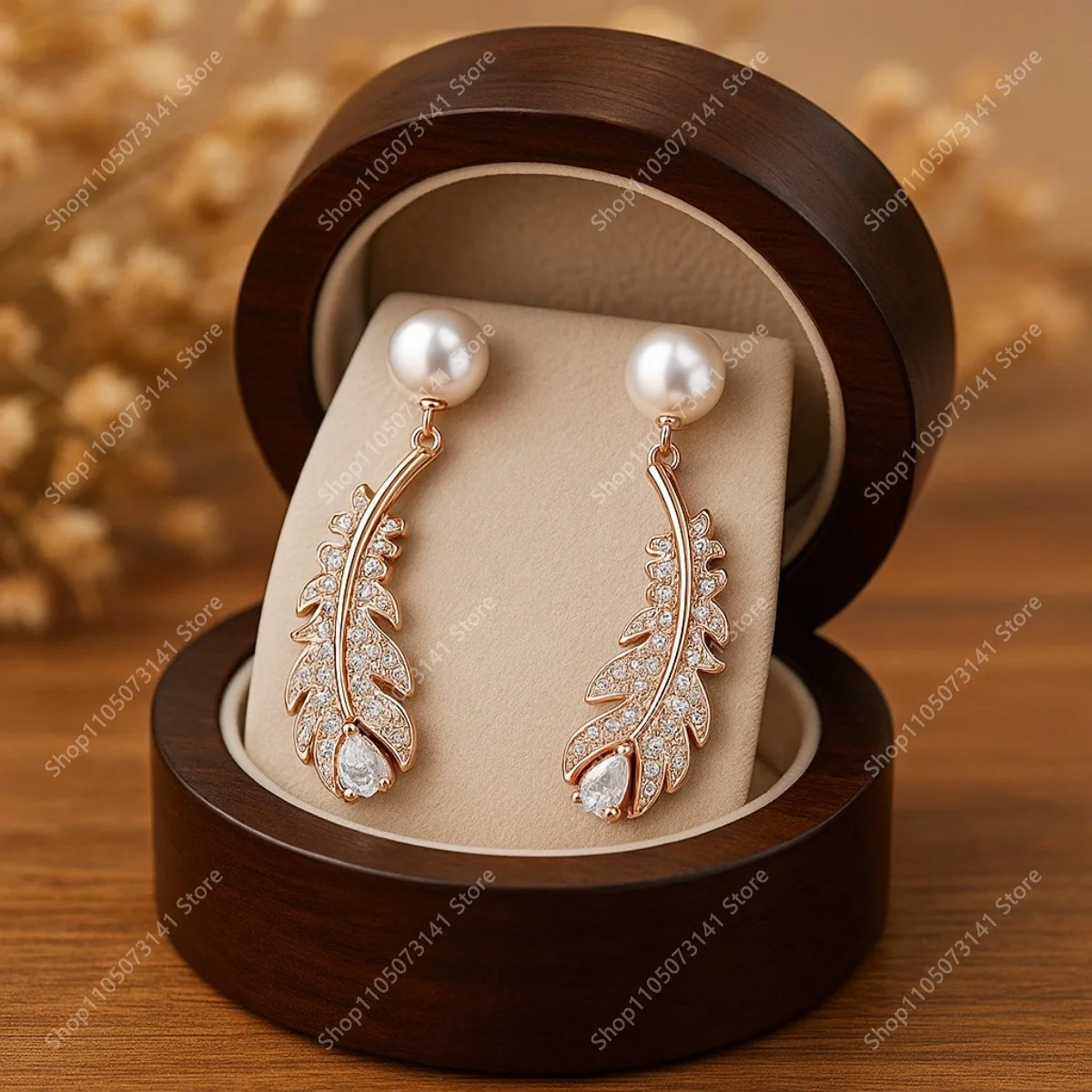 

Благородная и великолепная подвеска-серьга с жемчужными перьями, универсальные украшения для вечеринок и банкетов - подарок на день рождения