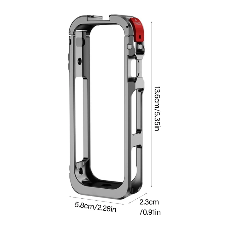 Quick Detach Aluminum Alloy Cage Integrated With Silicone Bumpers for X5 Camera Outdoor Durability for Outdoor Use