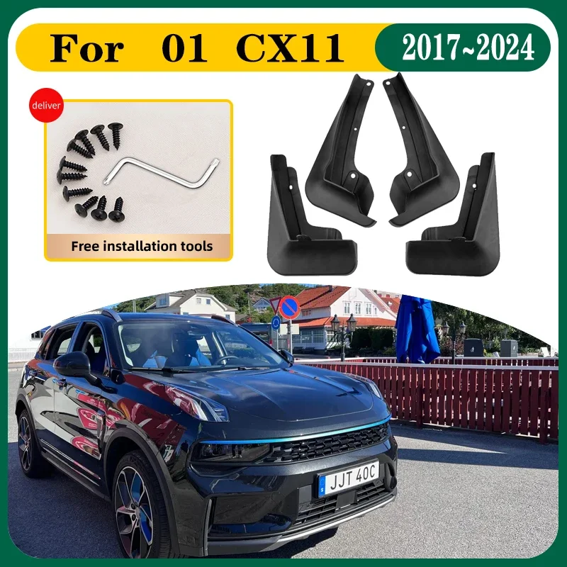 

Car Mud Flaps For Lynk co 01 Accessories EM-P 2017~2024 Auto Mudguards Splash Guard Front Rear Fender Car Accessories Mudflaps