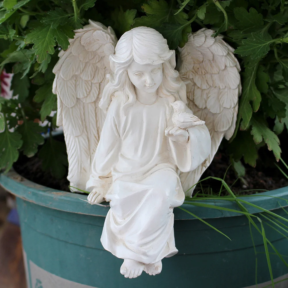 

Resin Small Angel Statue Exquisite Home Decor Desktop Tabletop Decoration Lightweight Outdoor Sculpture