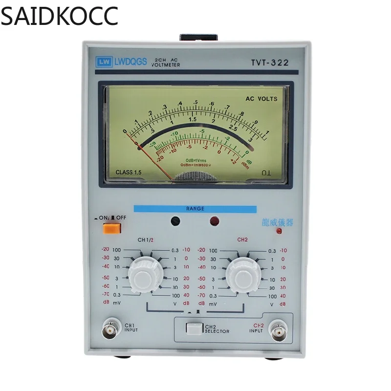 TVT-322 Dual Channel Milivoltmeter Double Needle Millivoltmeter New Design High Quality Pointer Voltage Measuring Instruments