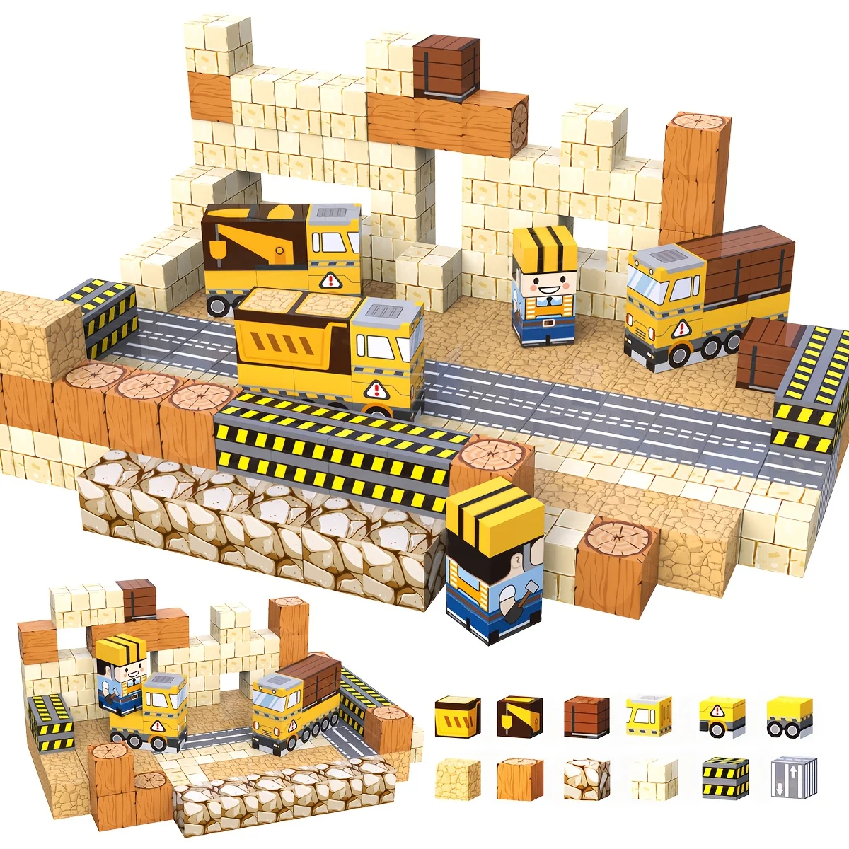 Magnetic Building Blocks Set, Educational Toy, Magnetic Toys for Christmas Halloween Gifts, Perfect Birthday Gift, Random Color