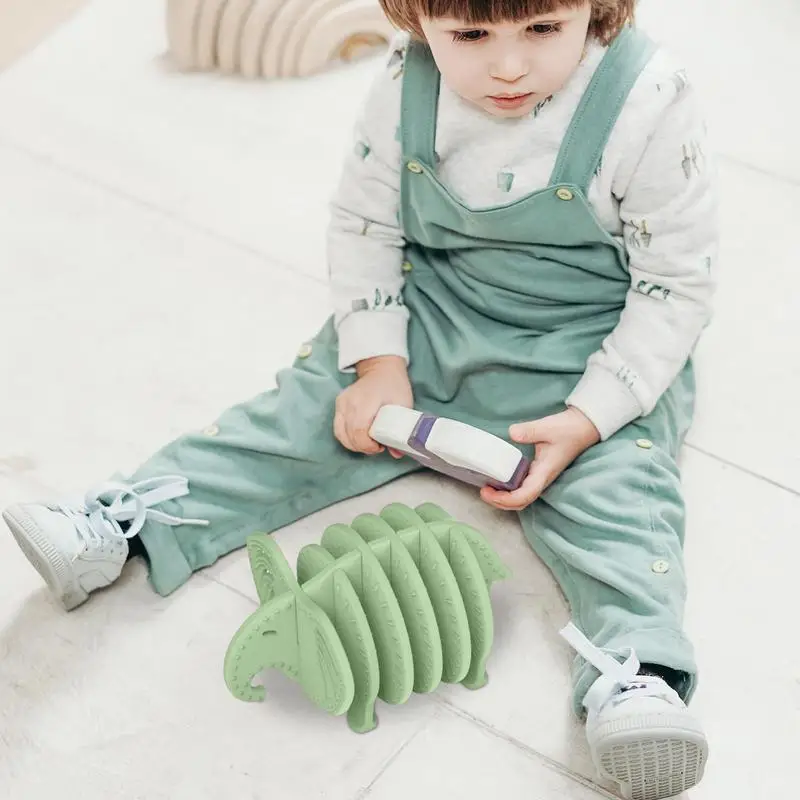 Kids Puzzle Toy Silicone Elephant Textured Jigsaw Puzzle Cognitive Matching Games Educational Intellectual 3D Assembling Toy For