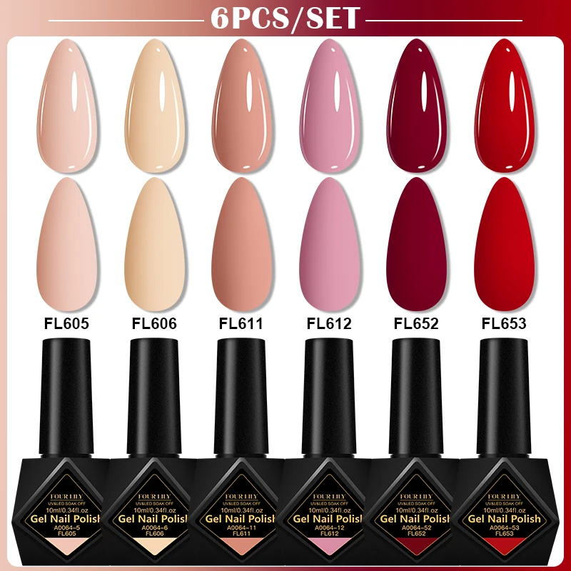 6 قطعة الألوان العصرية جيل للأظافر مجموعة تلميع نقع قبالة الأشعة فوق البنفسجية LED الورنيش DIY بها بنفسك مانيكير شبه دائم صالون جودة البولندية سريعة الجافة #3