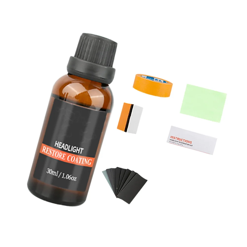 

30ml Headlight Polishing Fluid Car Lamp Renovation Agent Restoration Kit Anti-Scratch Protection New Lights Extension