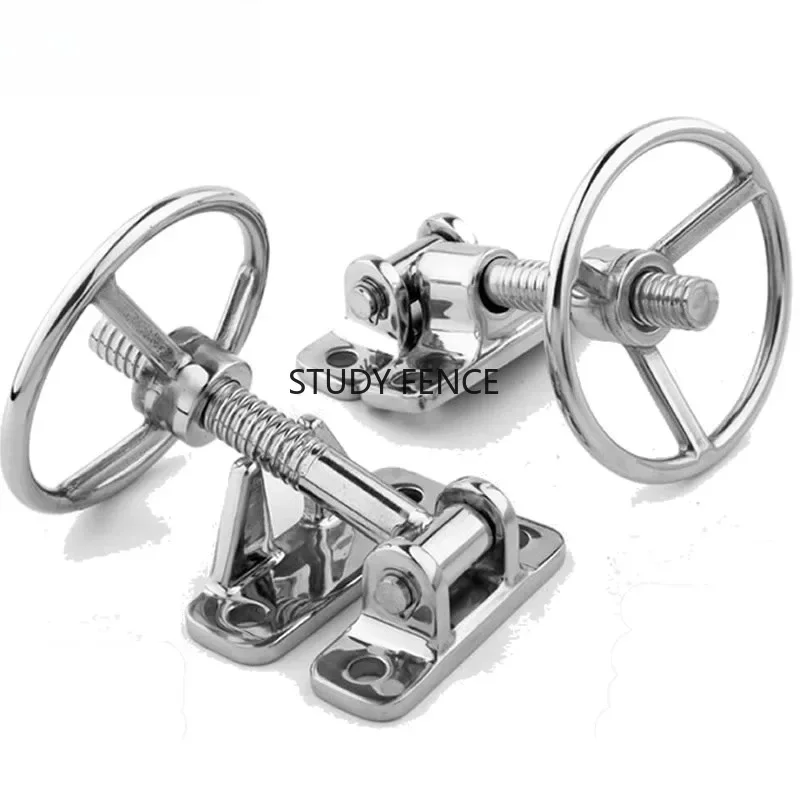304 Stainless Steel Hand Wheel Hinge Steamer Equipment Door Handle Handwheel Access Door Compression Hinges Hardware Accessories