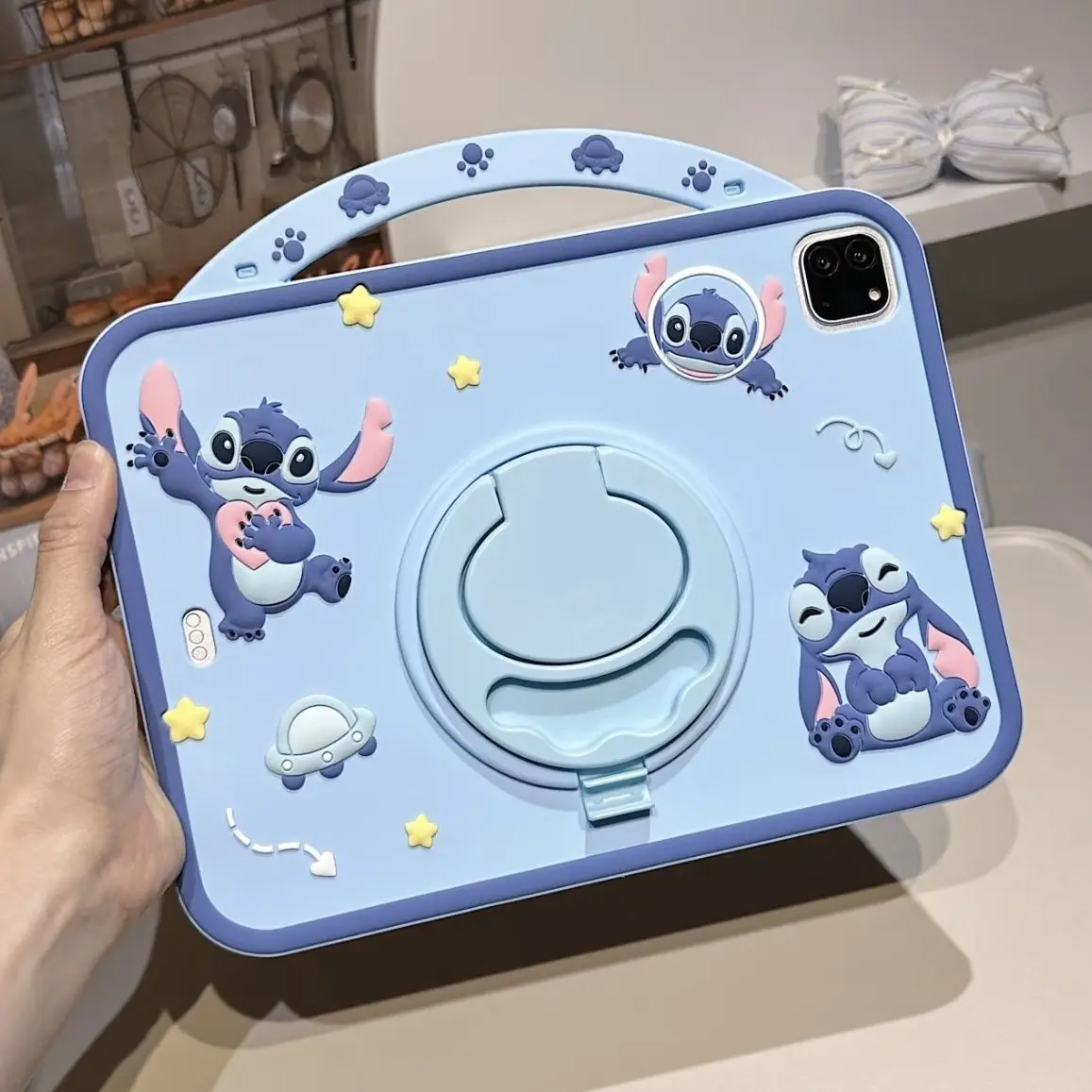 

Cartoon Stitch Protective Back Cover For Tablet For iPad Pro 2024 Mini 5 6 7 8.3in Air 4 5 6 7 10th 9th Silicone Shockproof Case