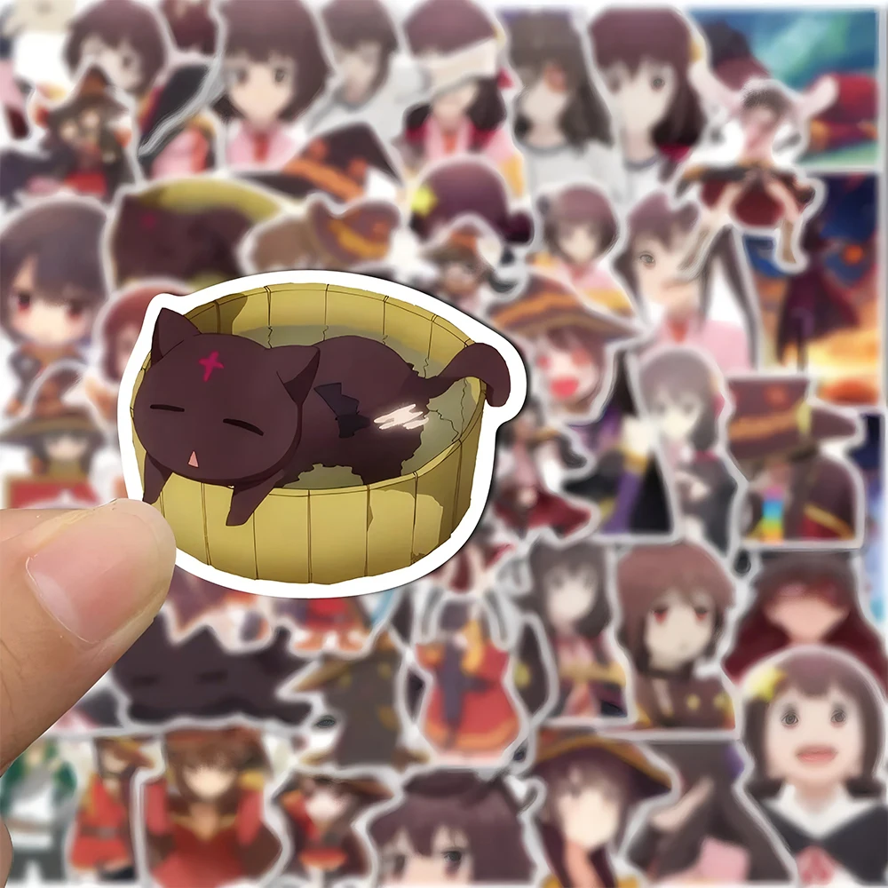 10/30/50 قطعة KONOSUBA انفجار على هذا العالم الرائع ملصقات مقاوم للماء DIY بها بنفسك زجاجة ماء الكمبيوتر المحمول الهاتف لطيف الكرتون الشارات #4