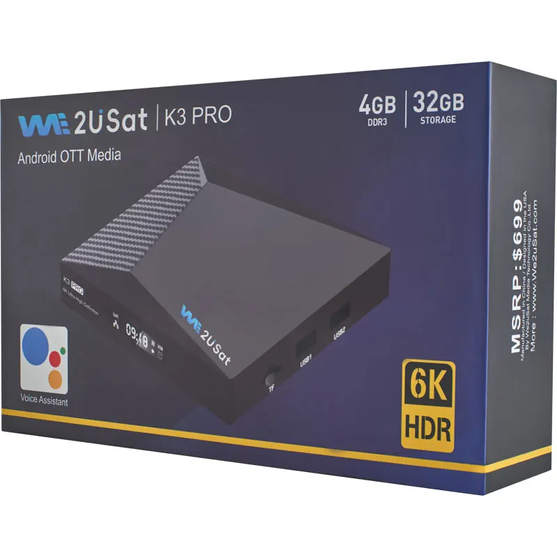 Latest GTMEDIA K3 Pro 6K HDR Build-in Wi-Fi Antenna Android TV Box  with H.264/H.265 10bit HDR Decoding for US and Canada