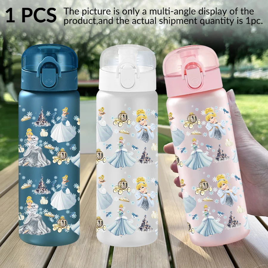 1 Stück Disney Aschenputtel/Schloss/Motiv 26 Unzen Kunststoff-Wasserflasche Sportbecher als Geburtstags-/Schulgeschenk