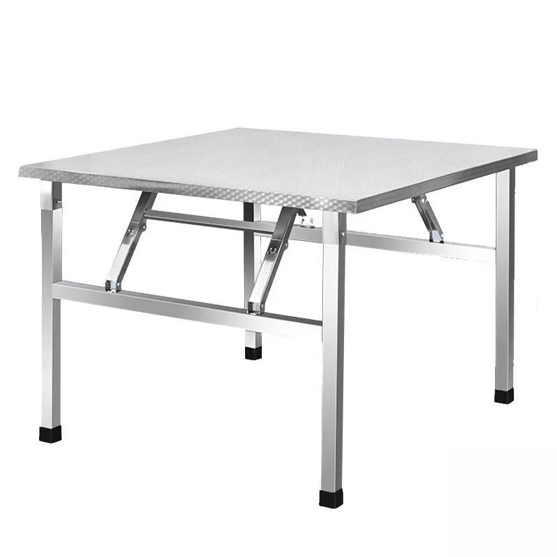Stainless steel table, multi-functional folding dining table for home use, installation-free and easy storage for home use