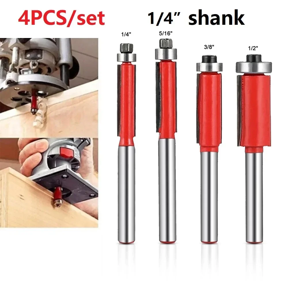 

7pcs Router Bit 1/4" Shank 1/4" 5/16" 3/8" 1/2" Head CNC Ground To 600 Grit Mirror Like Finish YG8 Carbide Tip Hook Shear Angles