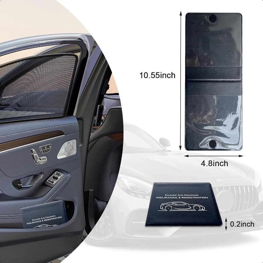 ซองใส่เอกสารรถยนต์ 2 ชิ้น พร้อมช่องเก็บของในรถ พร้อมฝาปิด อุปกรณ์ตกแต่งภายในรถยนต์