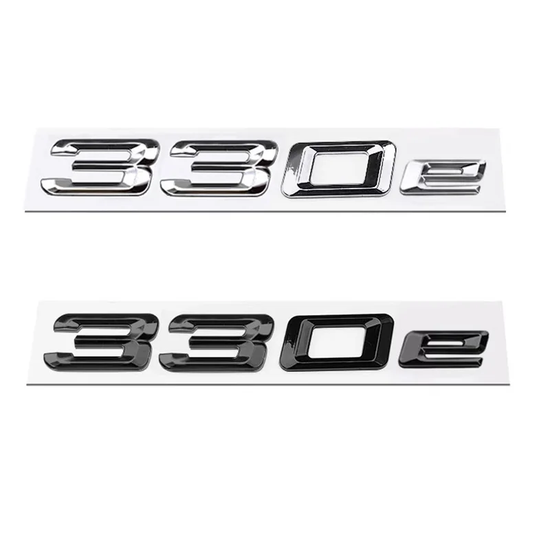 

ABS Car Trunk Letters Logo Badge Emblem Sticker For BMW 316e 318e 320e 323e 325e 330e 335e 530e E46 E90 E91 F30 F31 F34 G20 G30