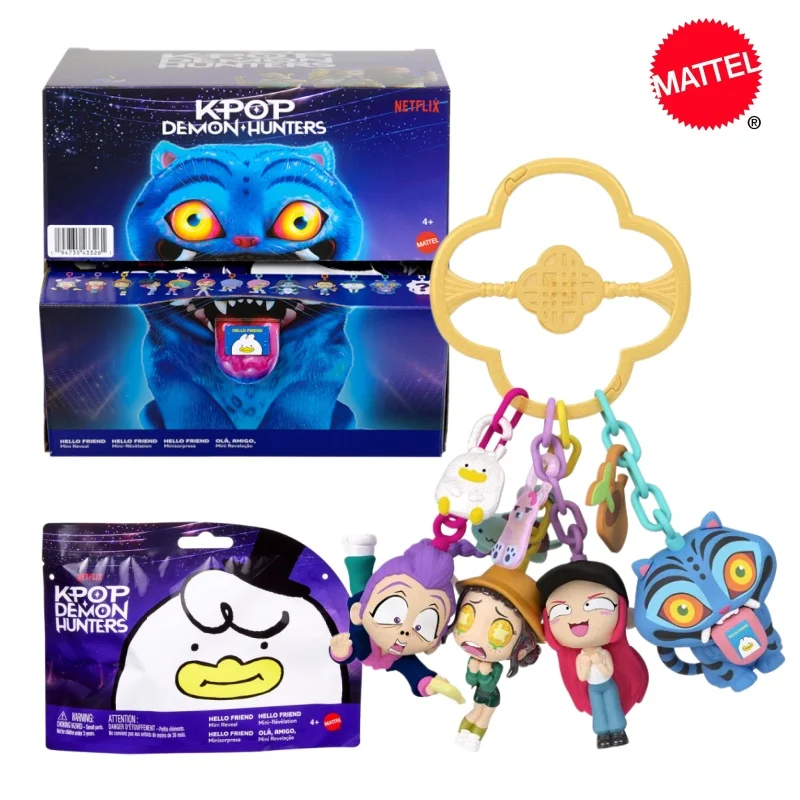 Genuine Mattel Kpop Demon Hunters Blind Box Mini Figurine Keychain Collectible Blind Bag Decorative Bag Charm For Kpop Fans Gift