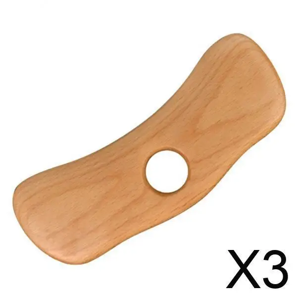 

3xДеревянная массажная скребковая доска Гуаша для шеи, плеч, спины, ног, рук C