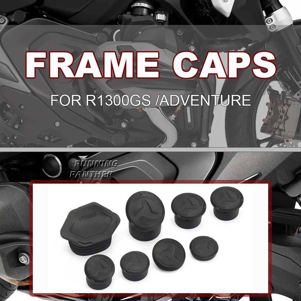 

For BMW R1300GS R1300 R 1300 GS Adventure R 1300GS 2023- NEW Motorcycle Frame Hole Cover Caps Plug Decorative Frame End Cap Set