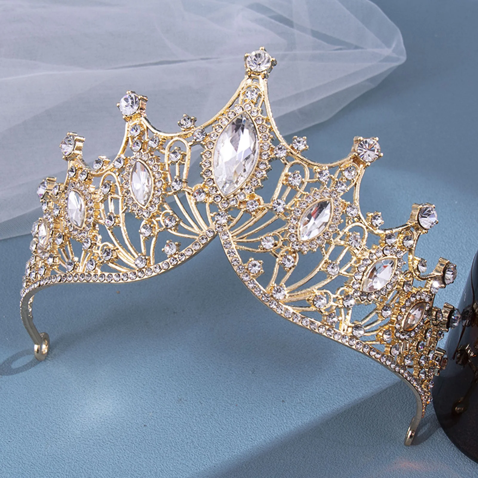 Braut Strass Krone Hochzeit Tiara rutsch feste verschleiß feste Dame Kopfschmuck für Braut Brautjungfer Prinzessin Kostüm