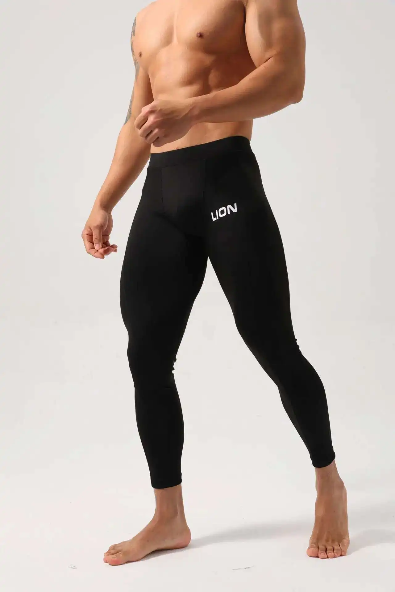 Autumn Winter Plus Size Men Tight Gym Sports Leggings Fitness Training Pants Trousers