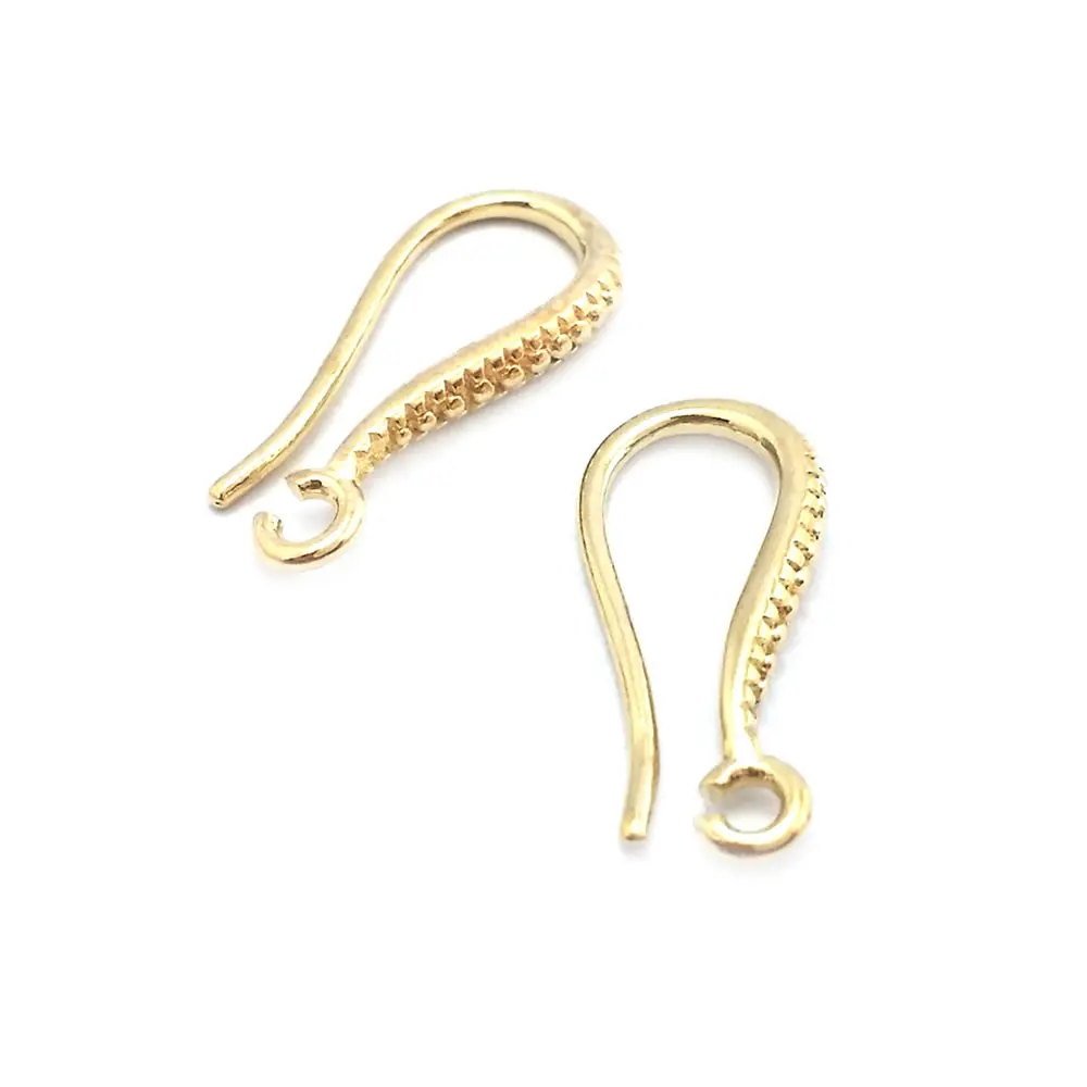 20PCS 16x7MM Gold Color Imitation Rhodium Color Silver Color Brass Earring Hooks Diy Jewelry Findings Earrings Accessories
