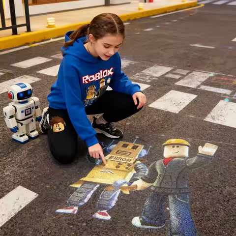 Hot ROBLOX Game Sweatshirt Suit Hoodies+pants Trendy Print Hoodie Sweatpants Set Boys and Girls Birthday Gifts