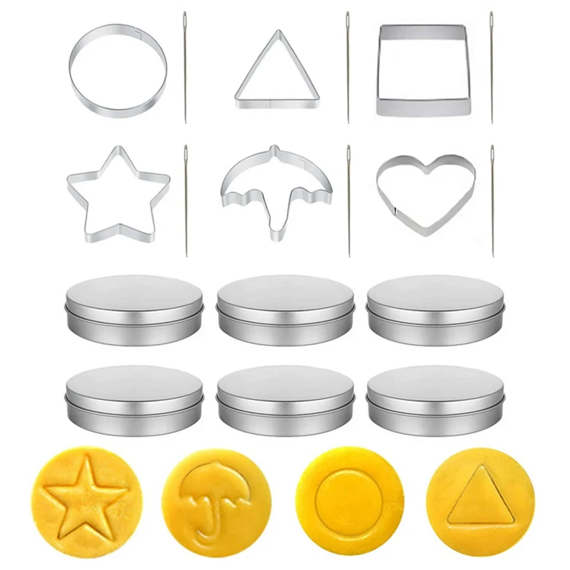 Korean Sugar Candy Making Tools Stainless Steel Cookie Cutters Biscuit Molds Squid Sugar Game Kit Umbrella Triangle Star